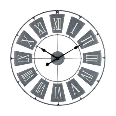 70cm Dia Grey Metal Small Wall Clock | Vitus