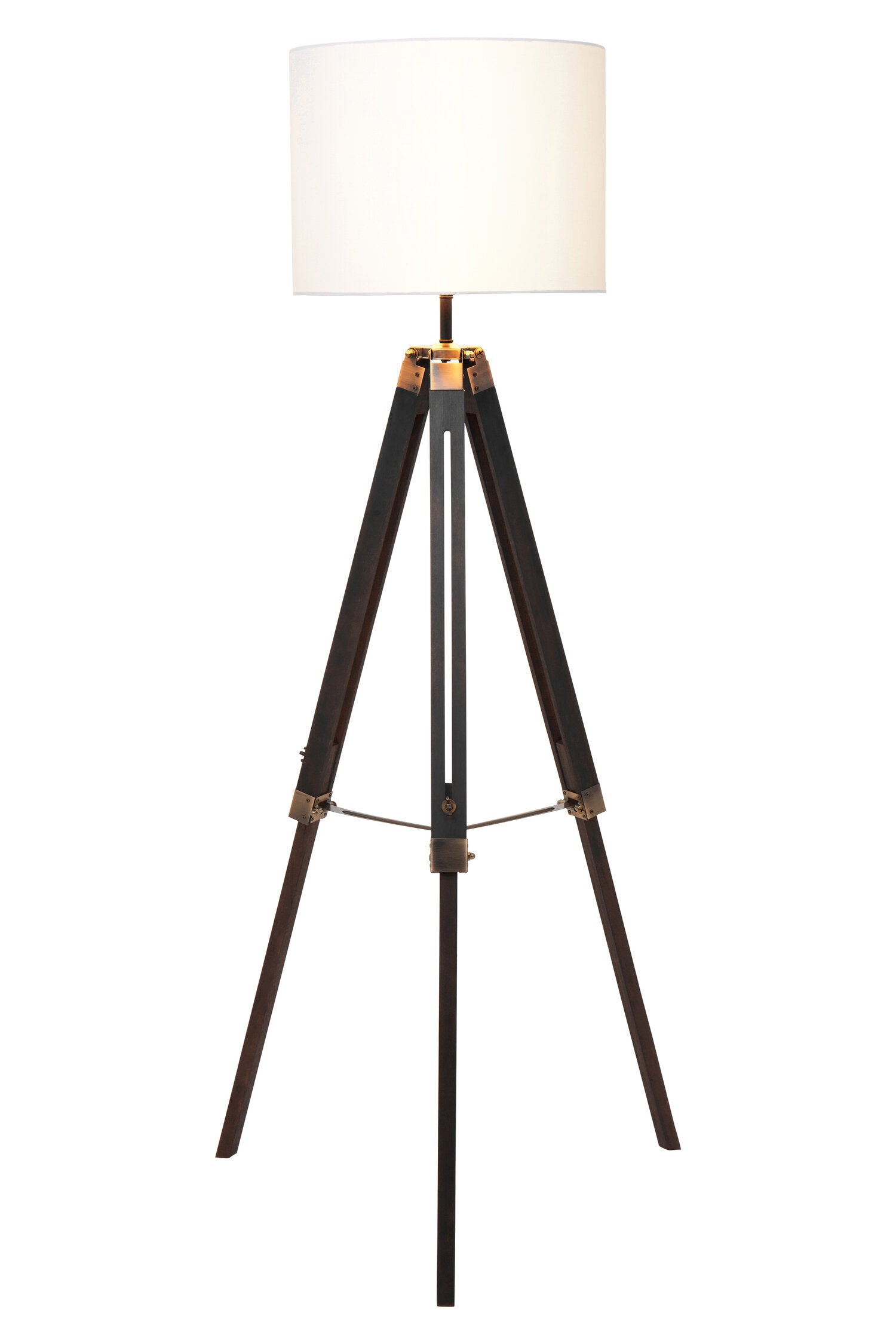 Malvern Tripod Floor Lamp With Black Base