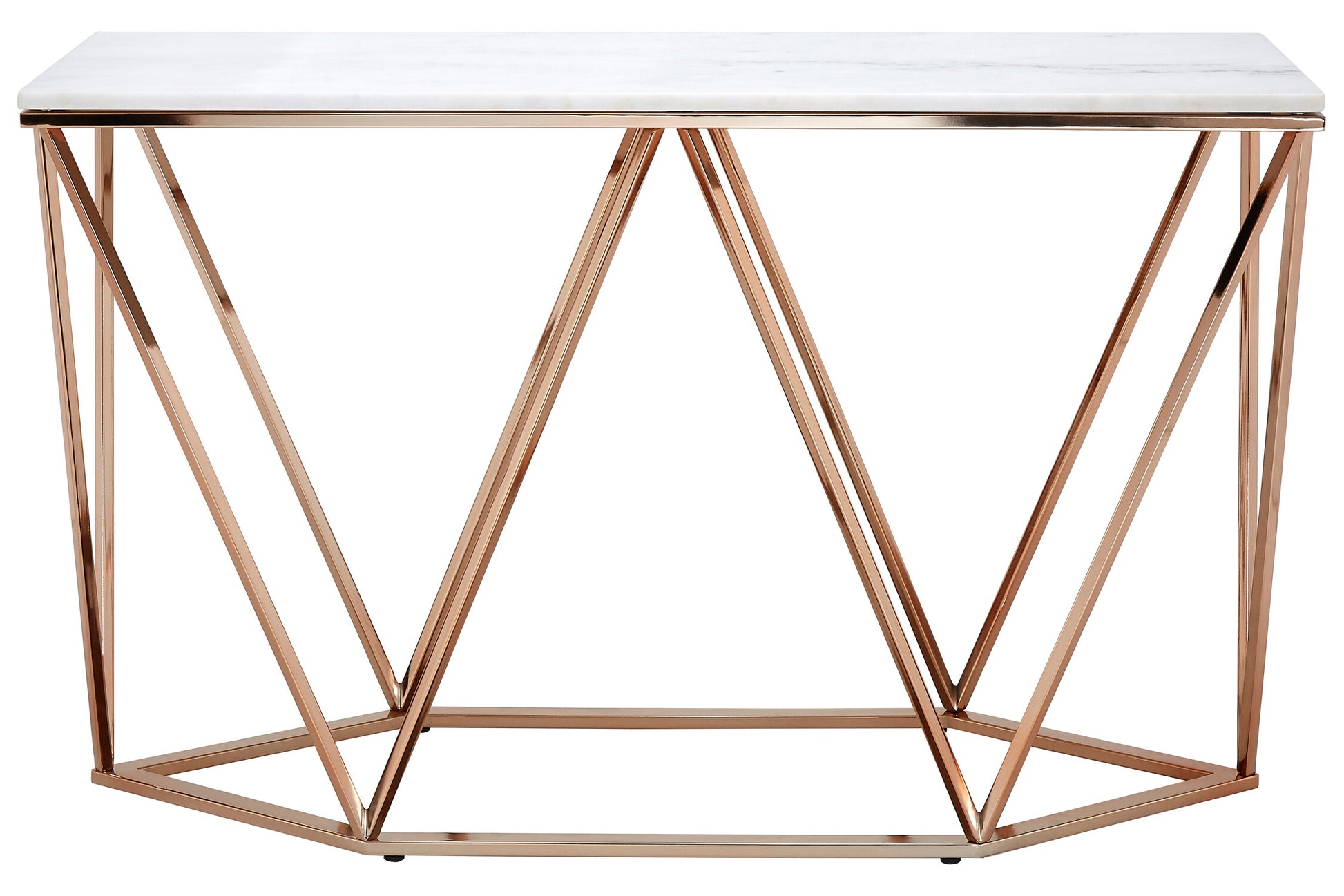 Allure Rectangular Champagne Console Table