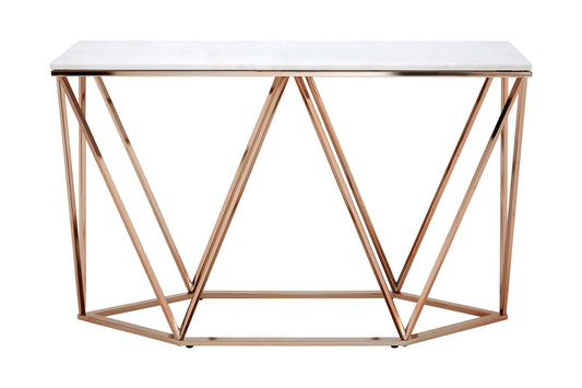 Allure Rectangular Champagne Console Table