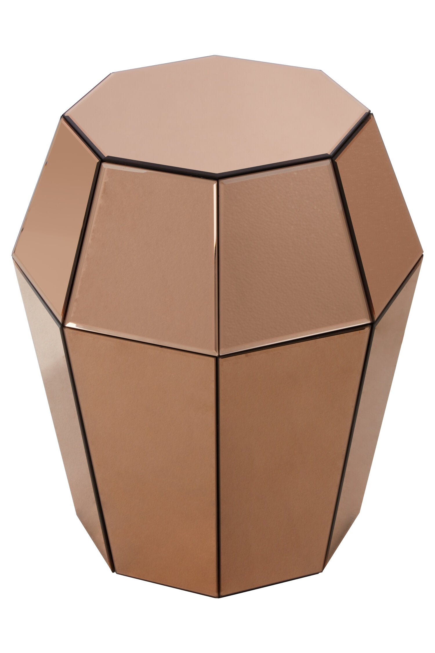 Kensington Townhouse Rose Gold Finish Side Table.