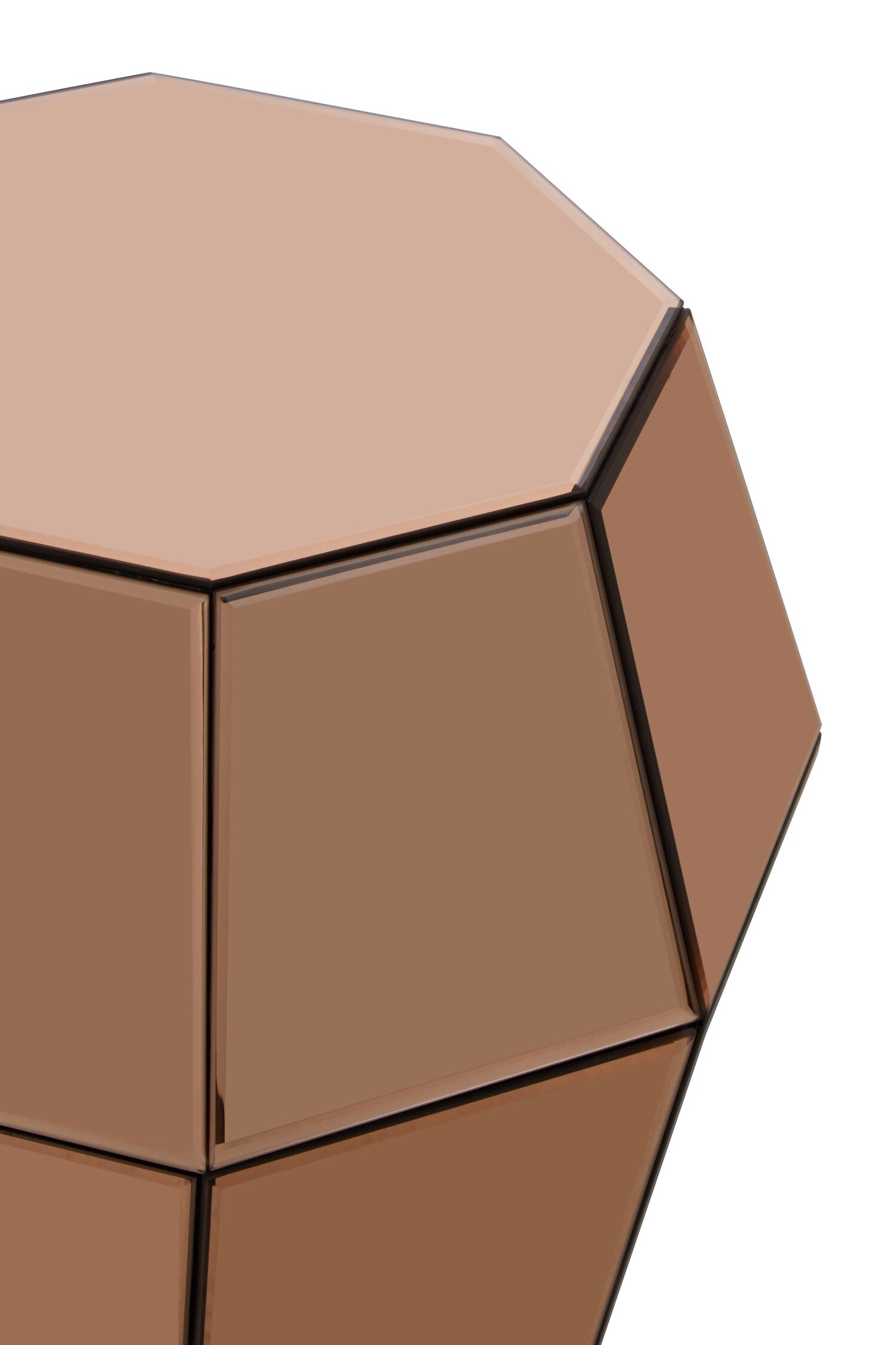 Kensington Townhouse Rose Gold Finish Side Table.