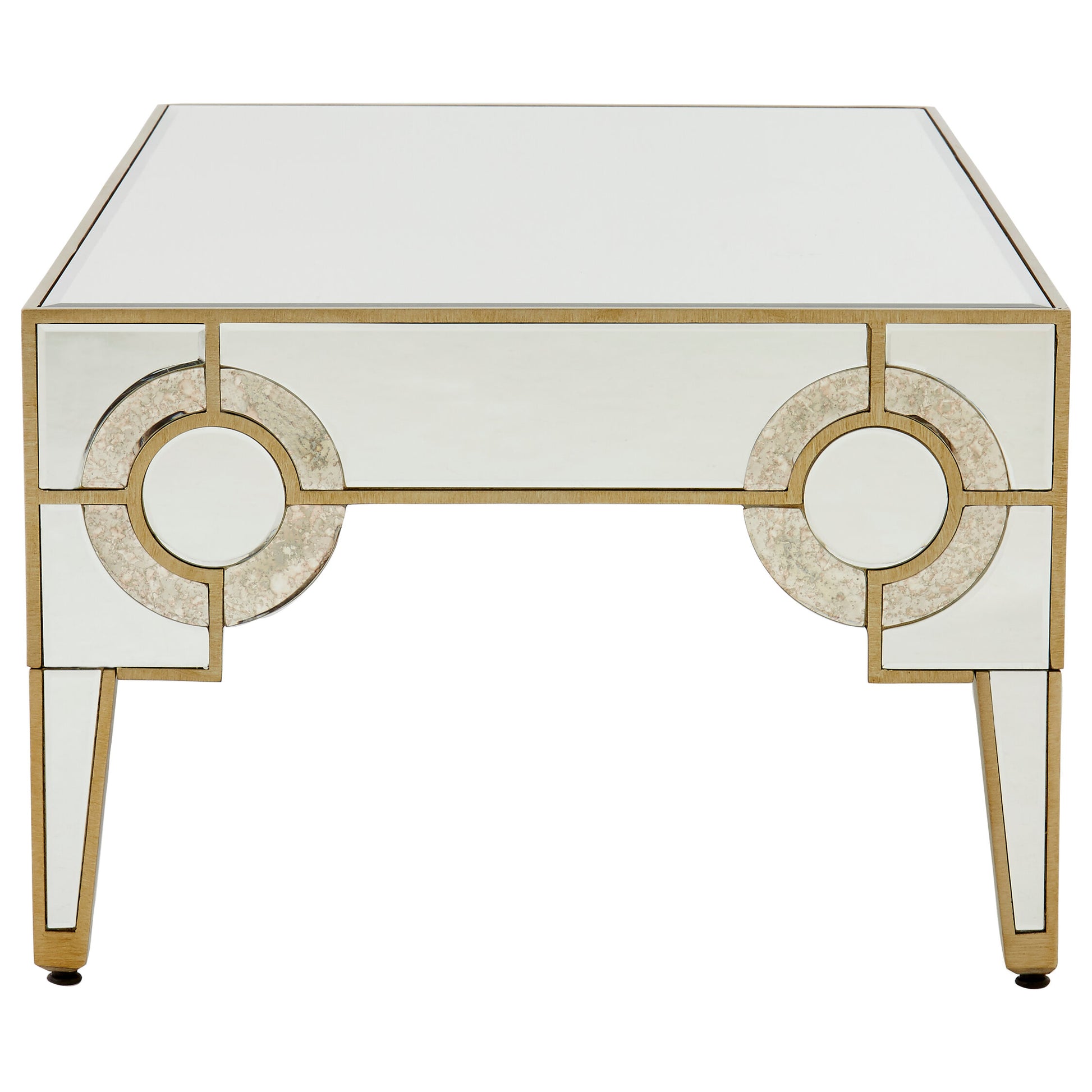 Knightsbridge Champagne Gold and Mirrored Coffee Table