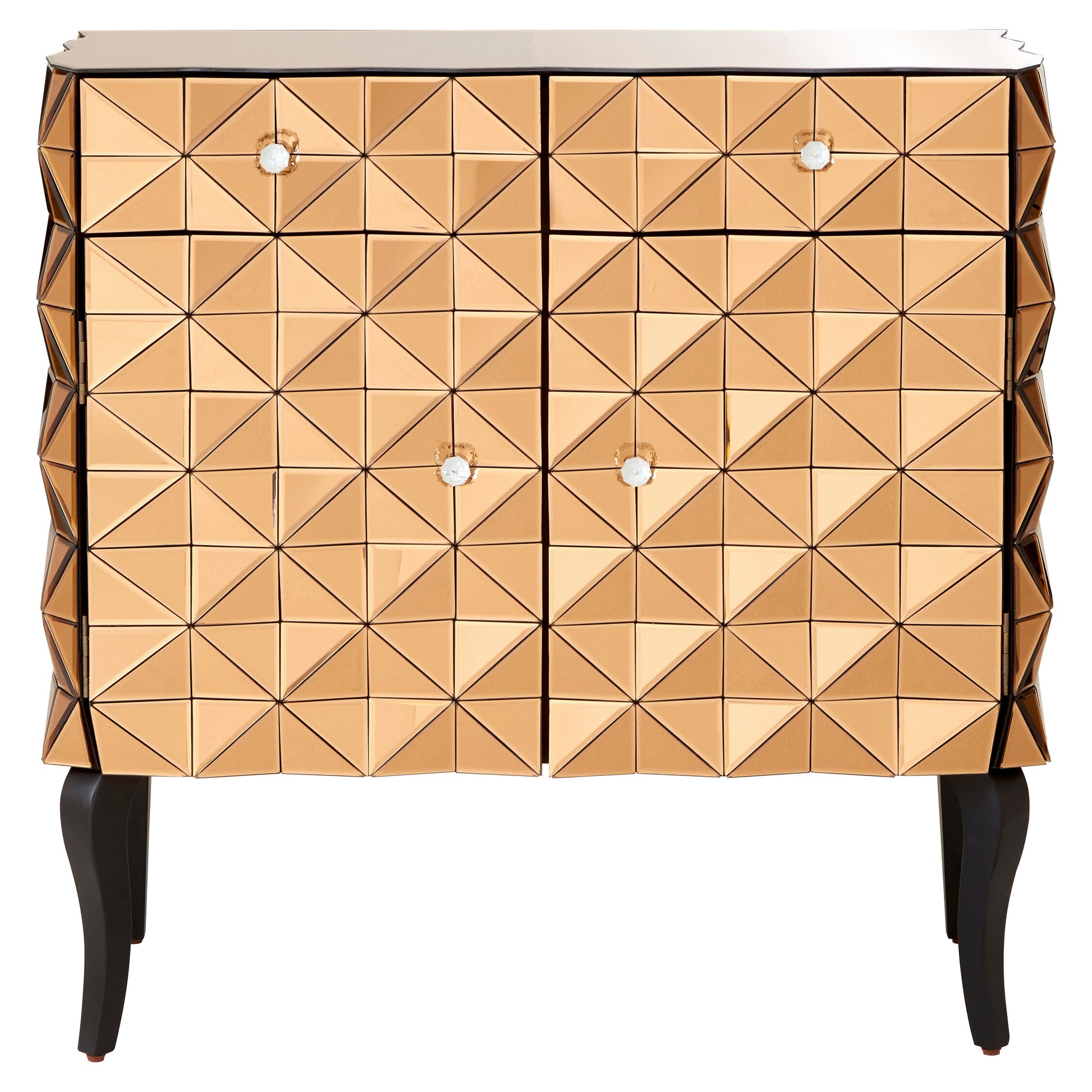 Soho 2 Door Copper Finish Cabinet
