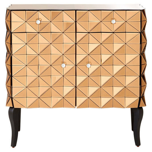 Soho 2 Door Copper Finish Cabinet