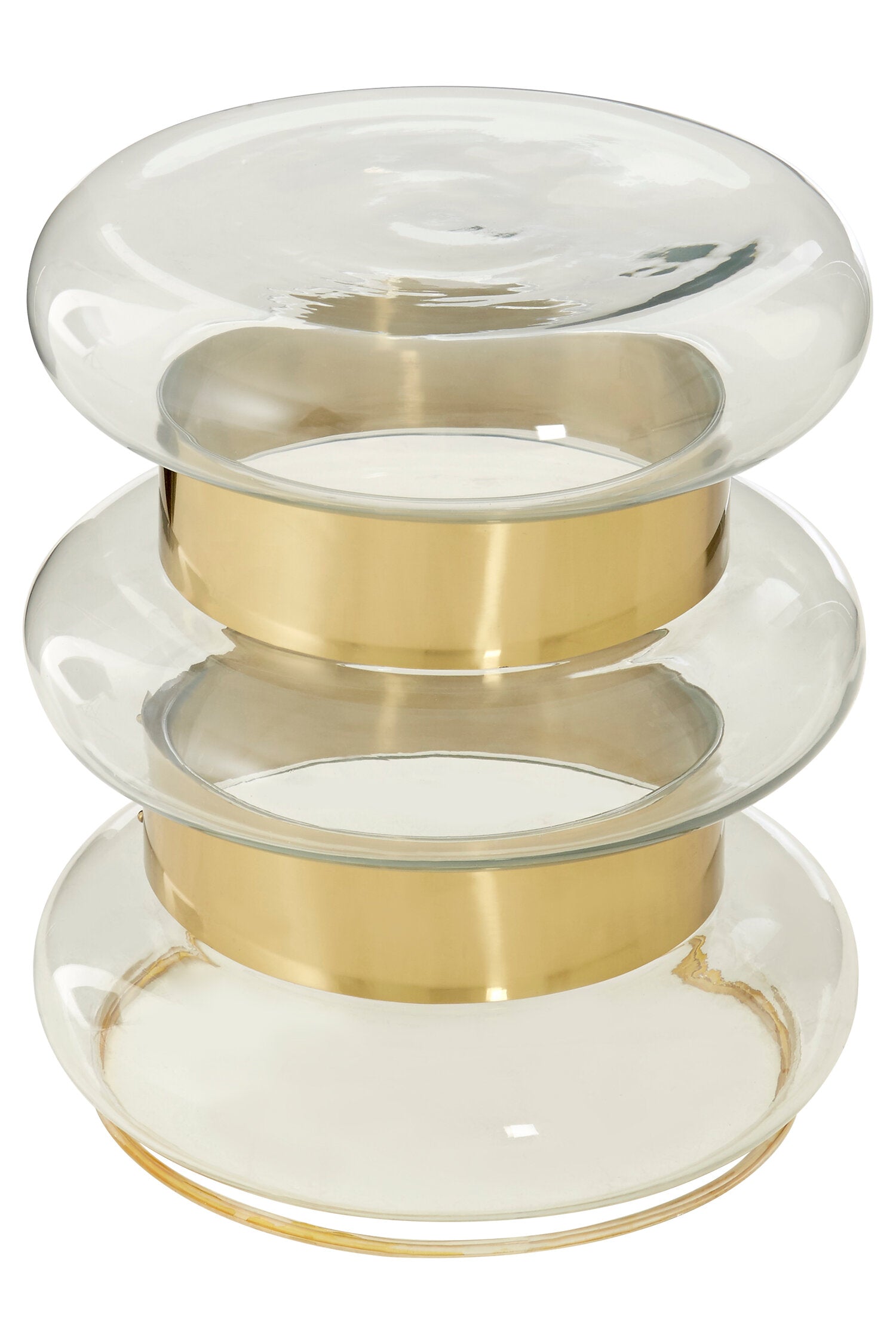 Margot Clear Glass and Gold Side Table