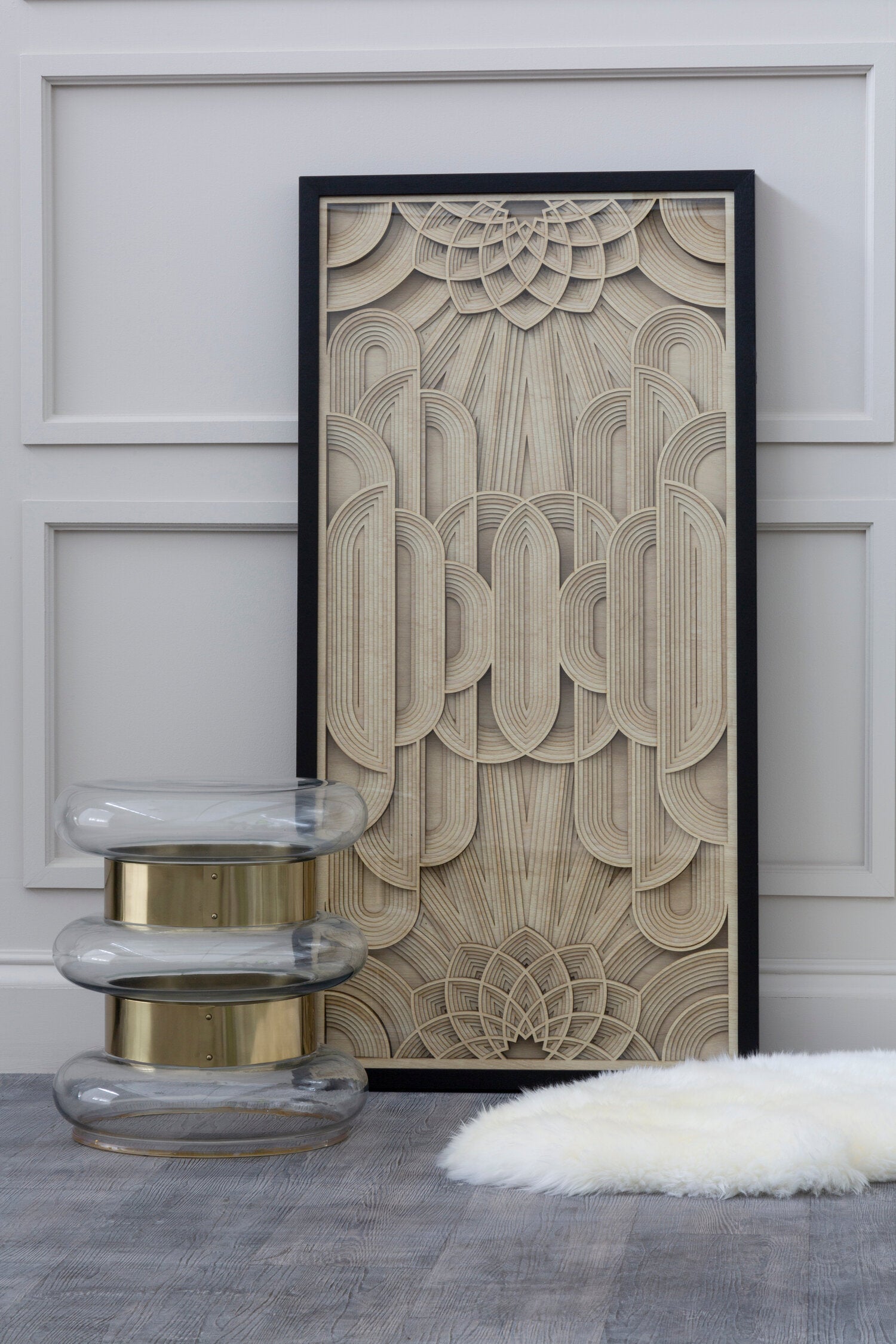 Margot Clear Glass and Gold Side Table