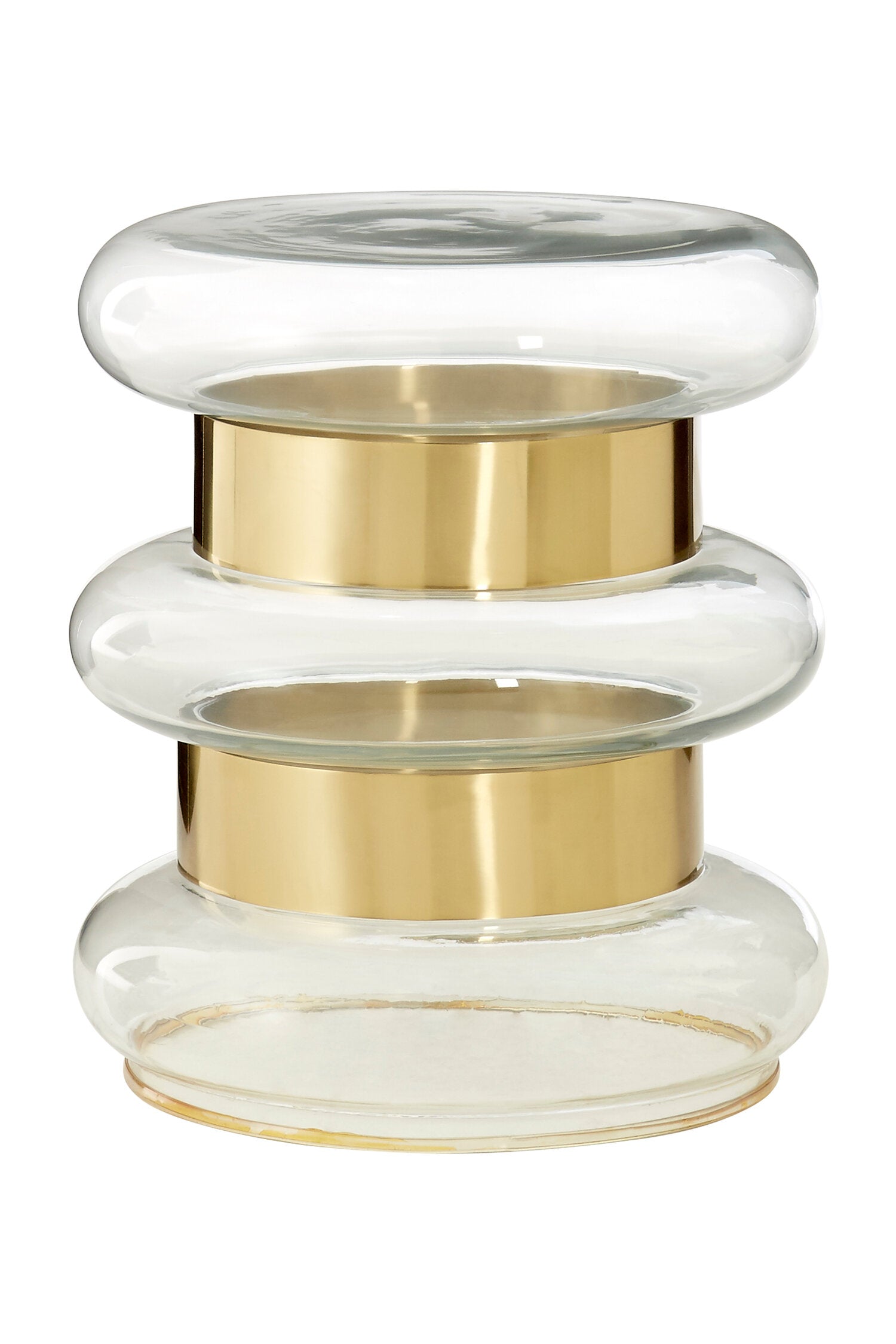 Margot Clear Glass and Gold Side Table