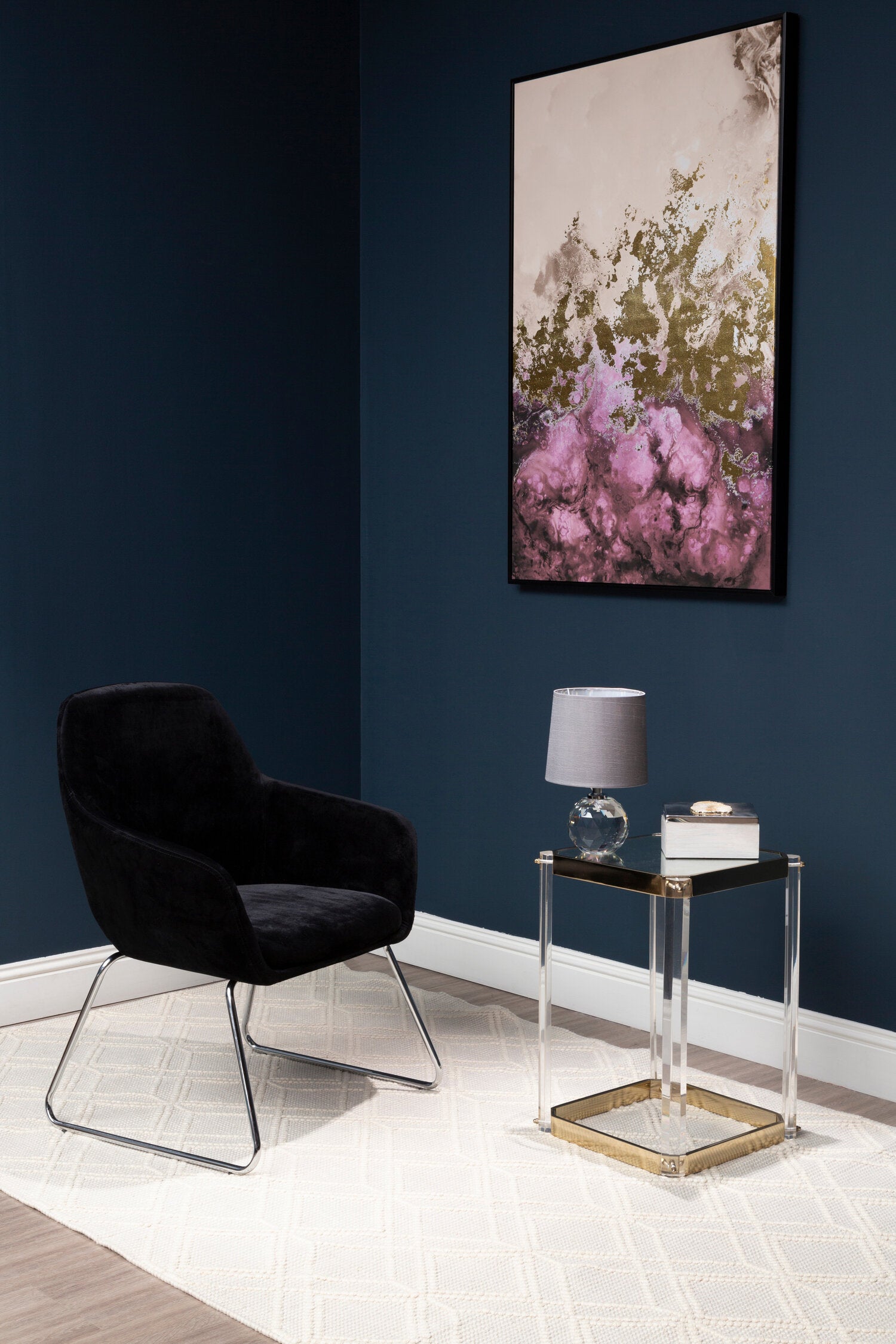 Miley Side Table With Mirrored Top
