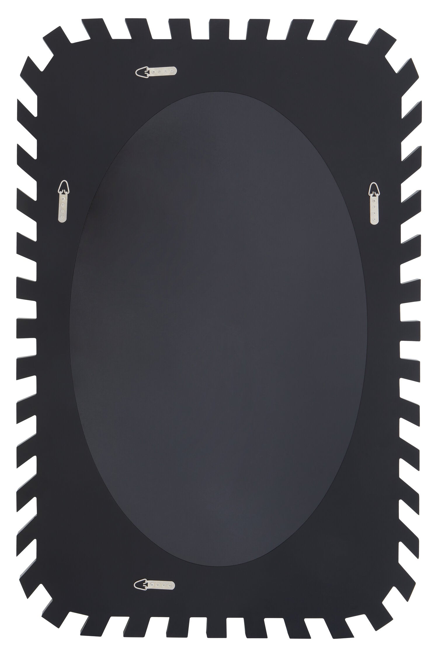 Jade Silver Rectangular Sunburst Wall Mirror