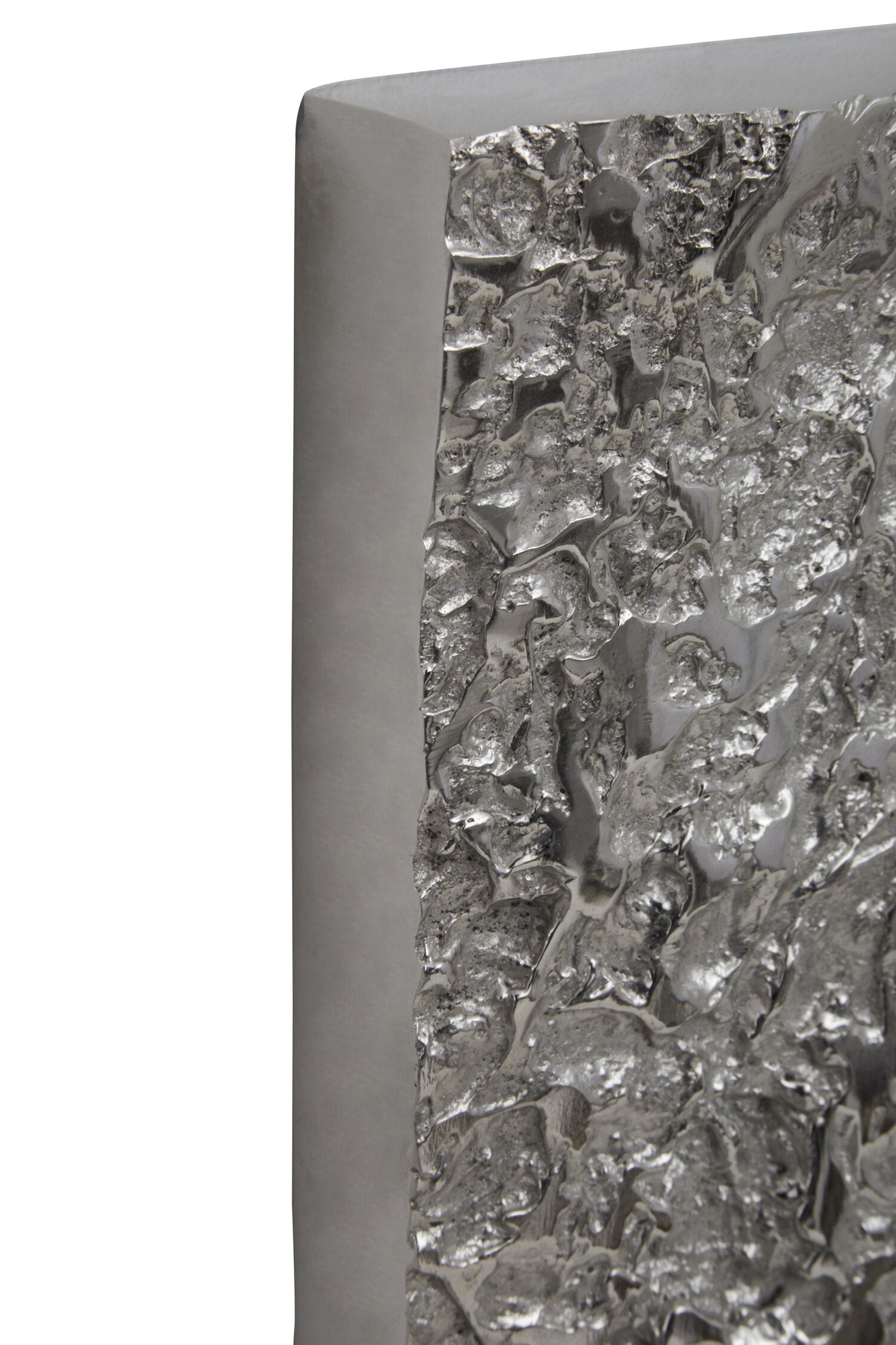 Akola Textured Silver Frame Rectangular Wall Mirror