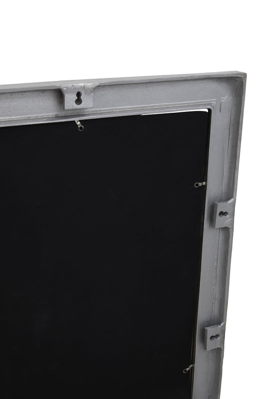 Akola Textured Silver Frame Rectangular Wall Mirror