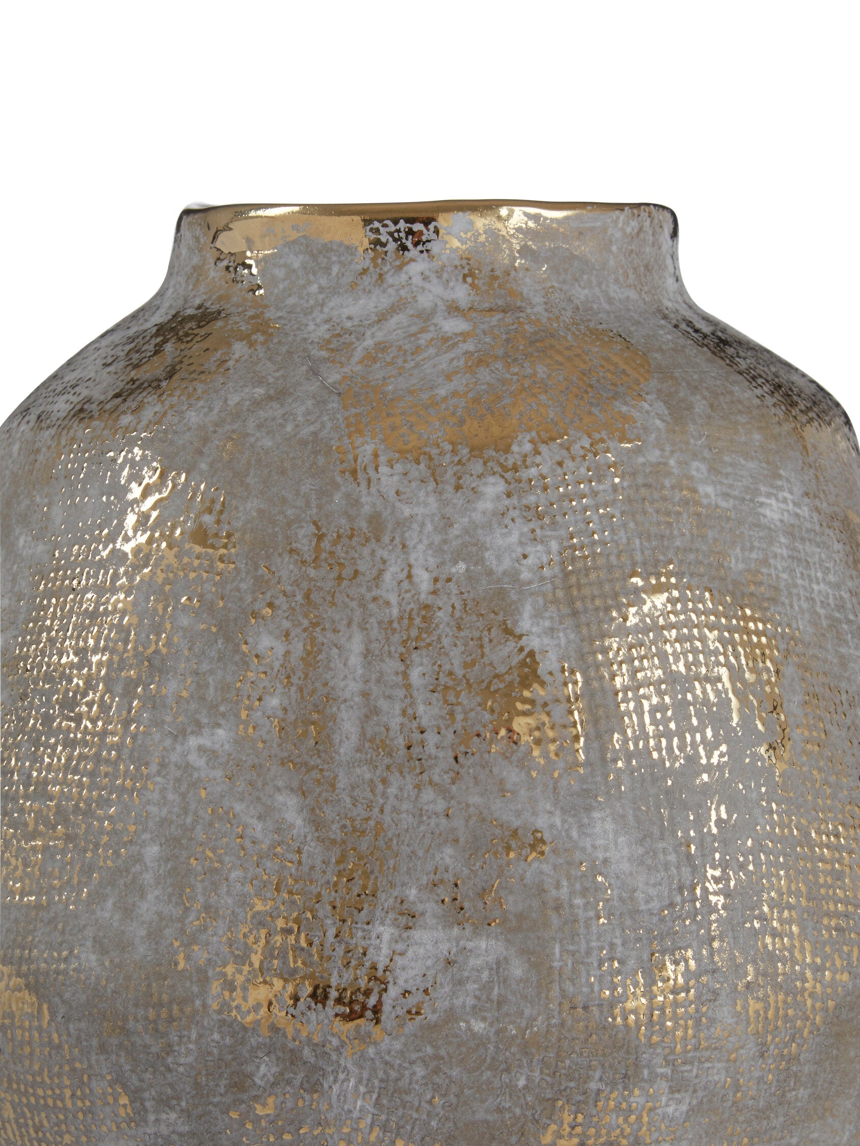 Orvena Small Grey And Gold Ceramic Vase