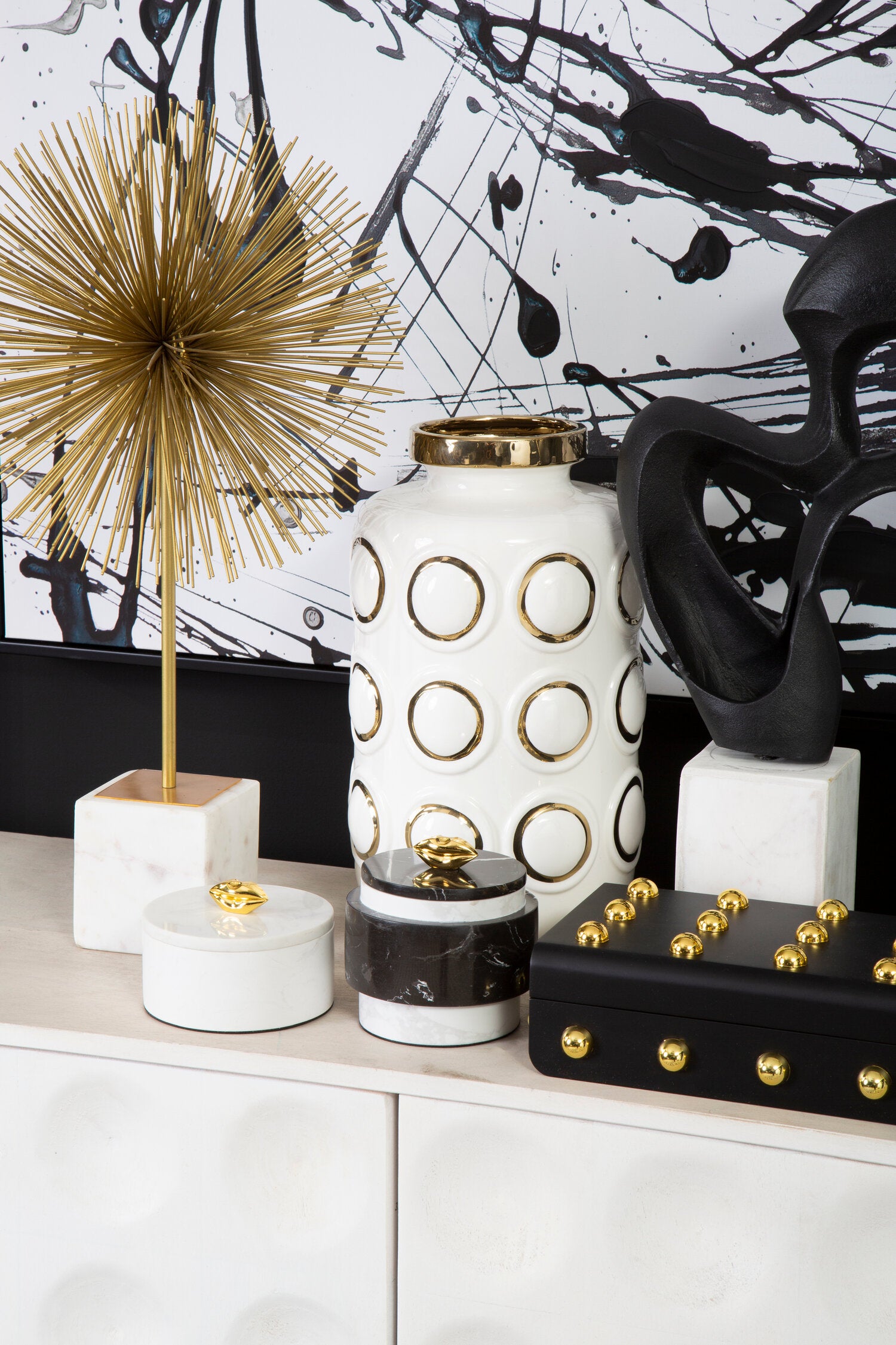 Mirano Gold Finish Starburst Sculpture