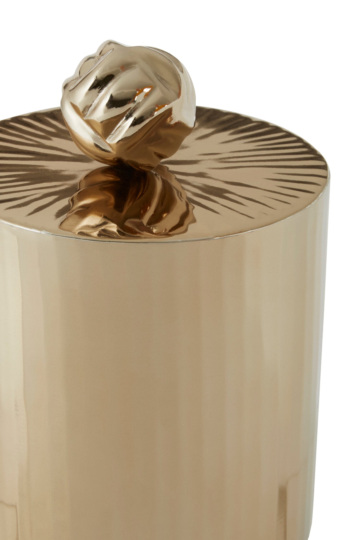 Amreli Vertical Textured Metallic Gold Finish Small Trinket Box