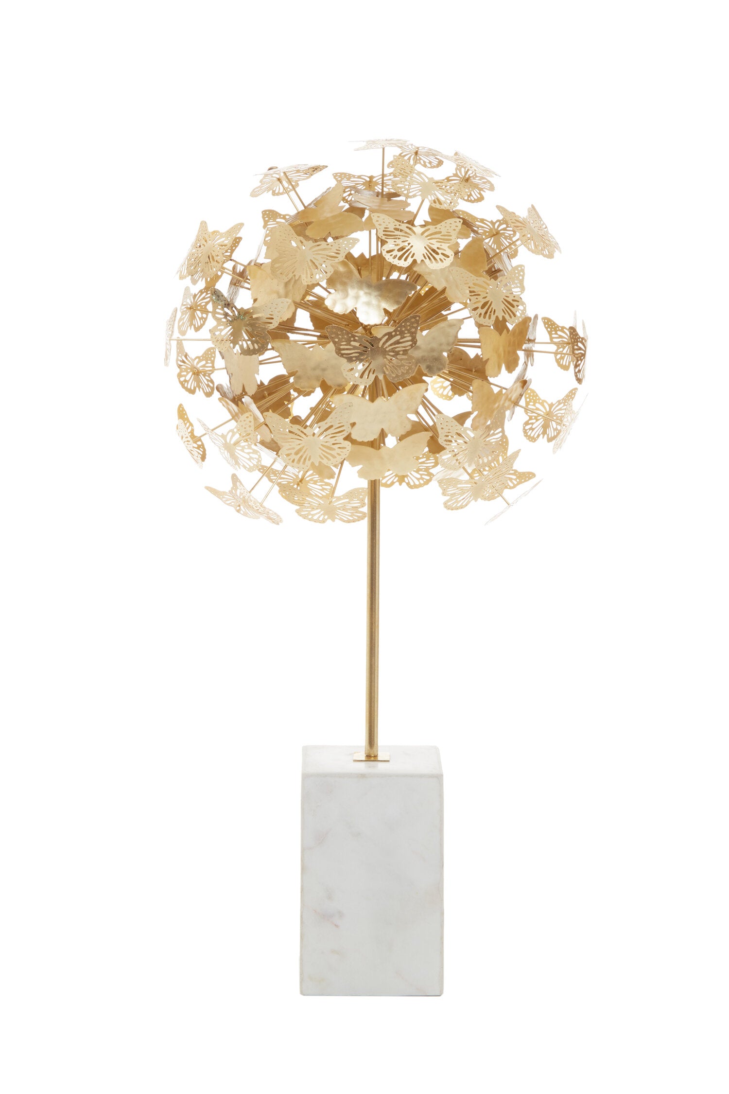 Mirano Gold Finish Butterfly Sculpture