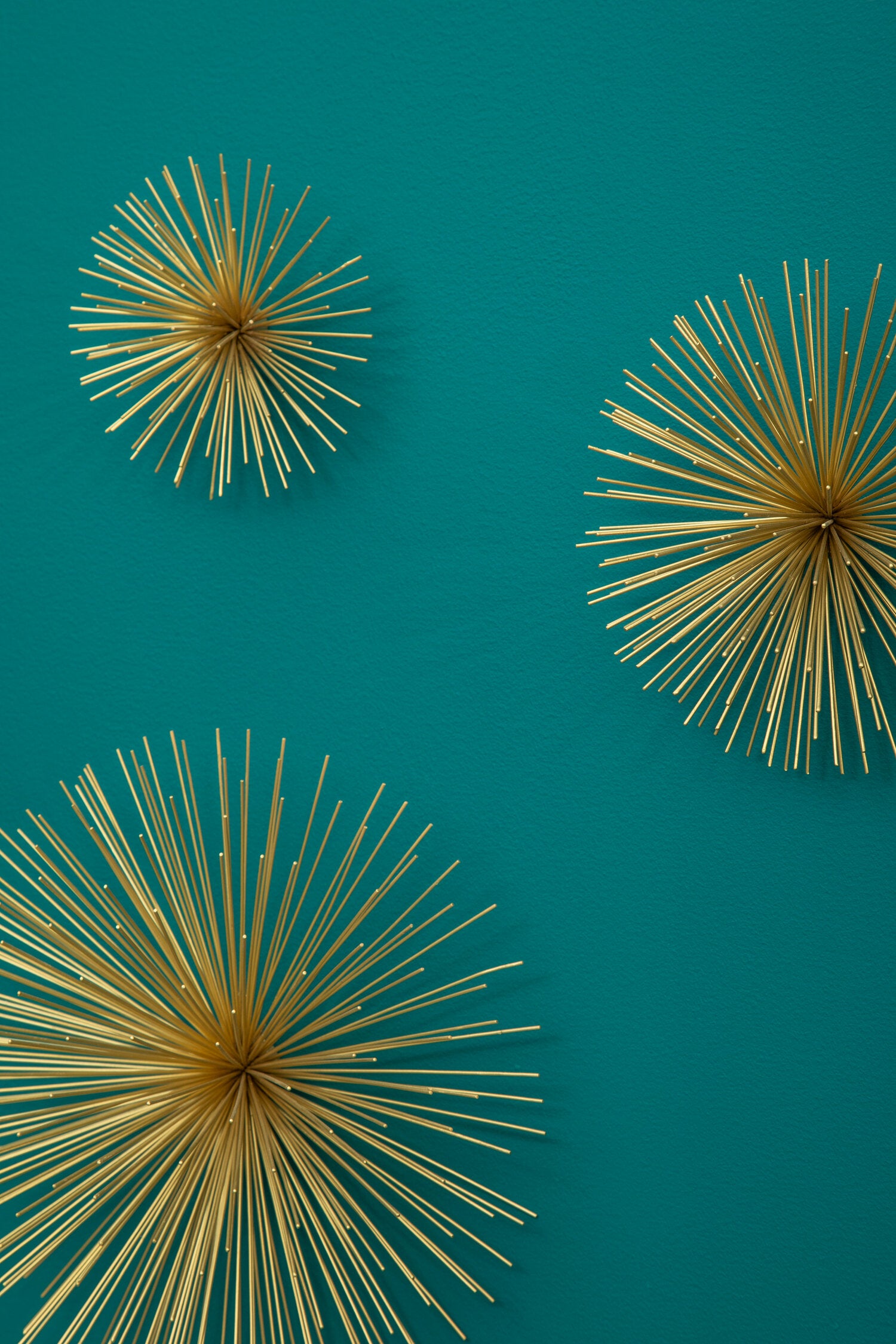 Mirano Set Of 3 Gold Finish Starburst Wall Decor