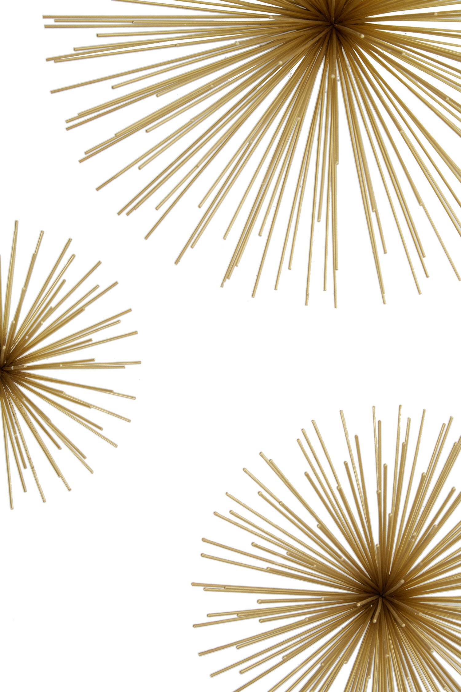 Mirano Set Of 3 Gold Finish Starburst Wall Decor
