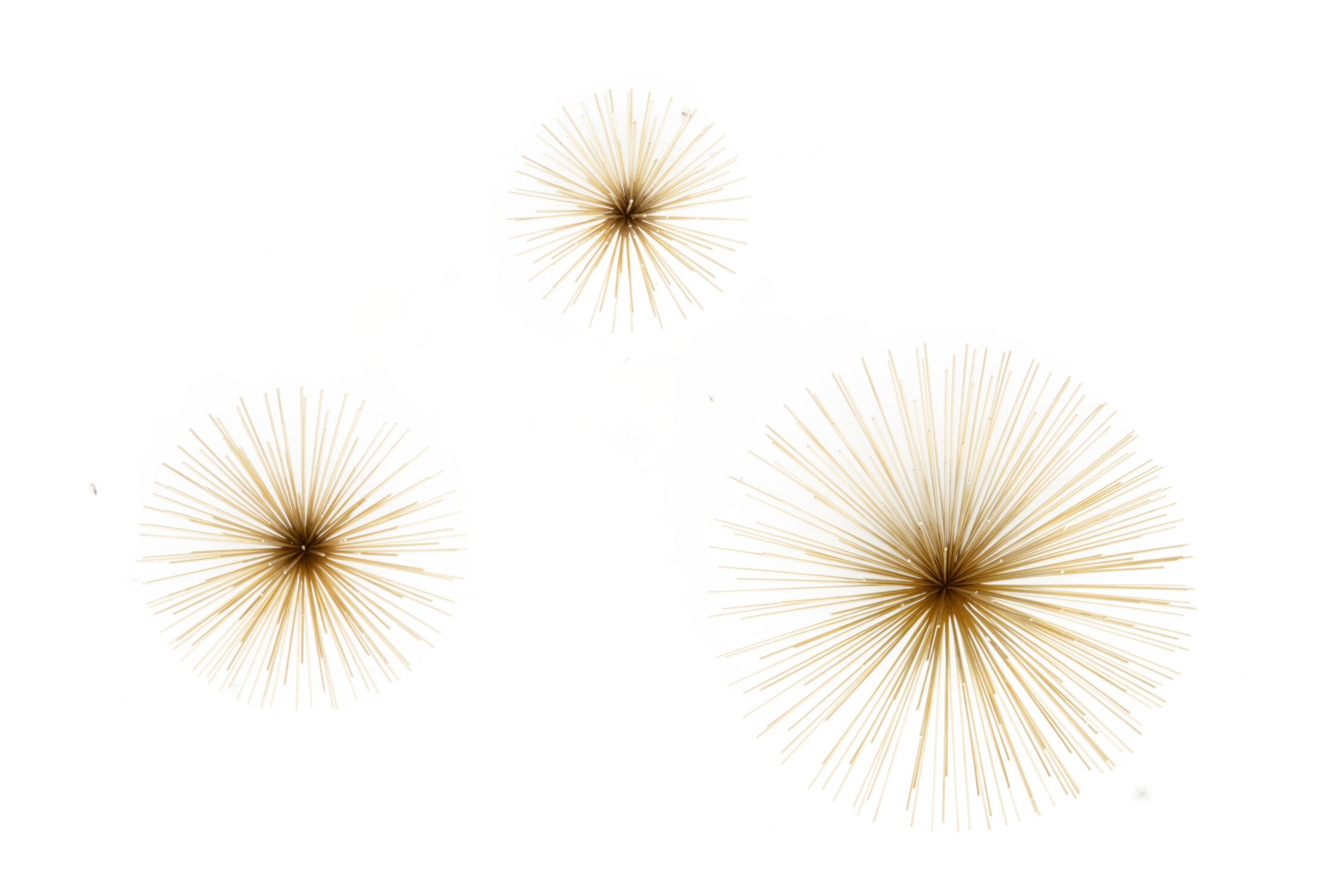 Mirano Set Of 3 Gold Finish Starburst Wall Decor