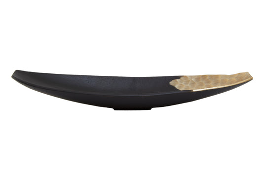Daito Black and Gold Boat Dish