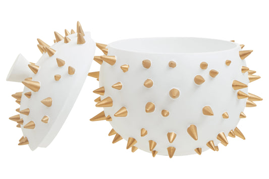Picos White and Gold Spikes Small Box