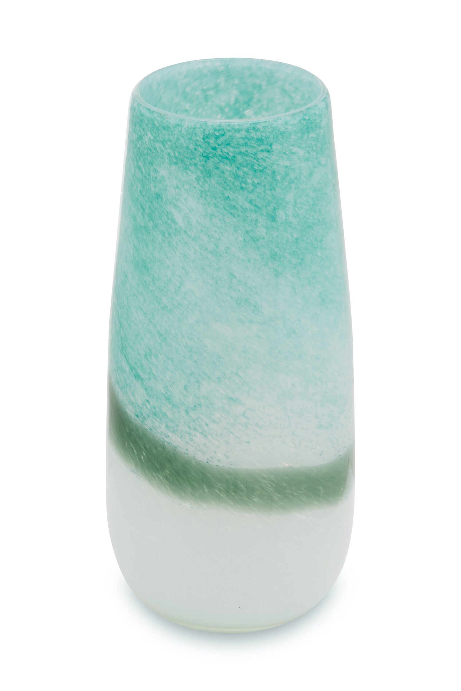 Celia Large Turquoise and White Ombre Vase