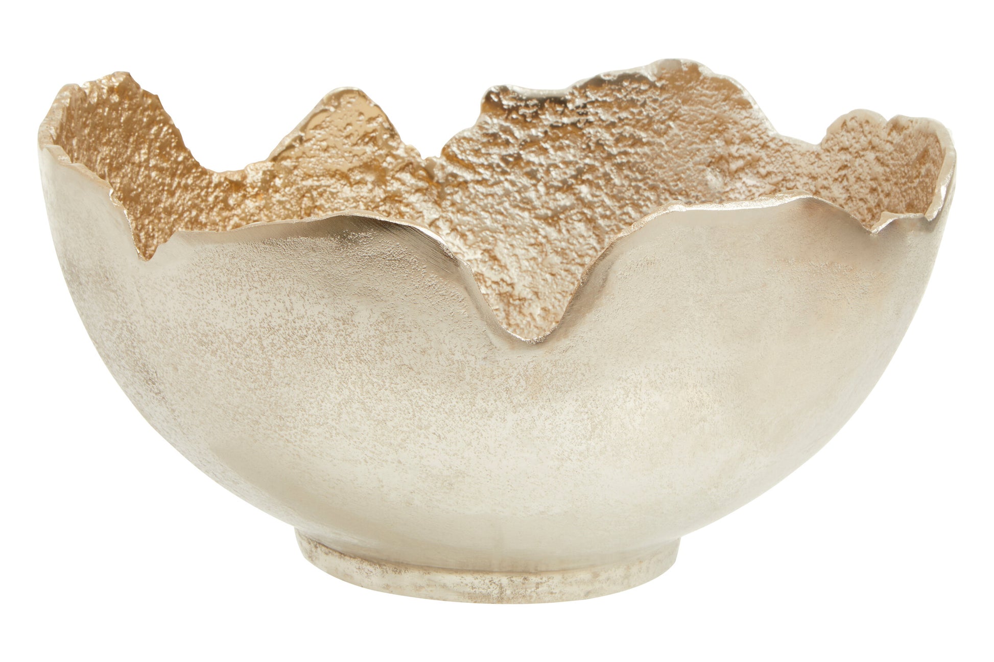 Dion Large Two Toned Silver and Gold Finish Bowl