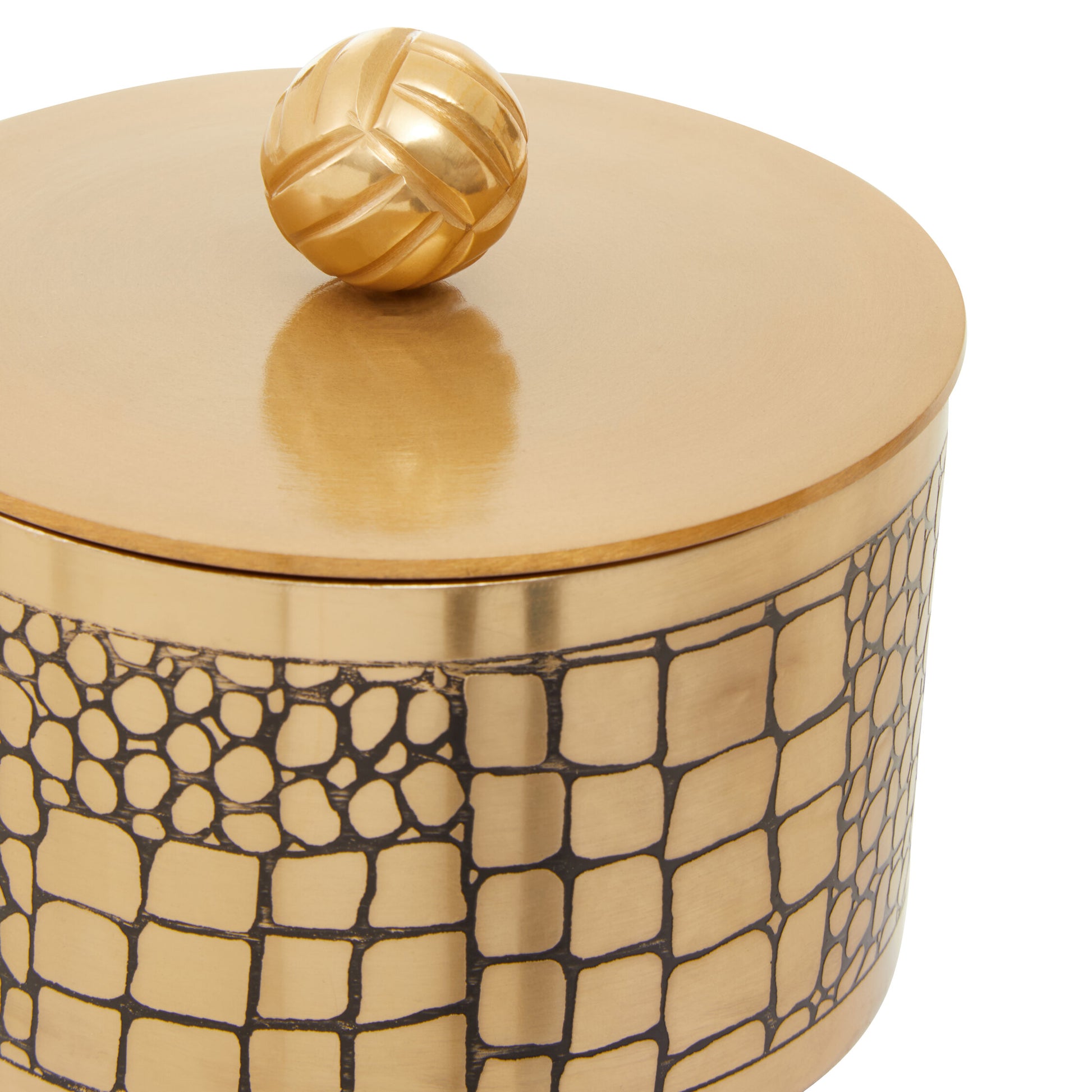Meko Large Croc Pattern Trinket Box
