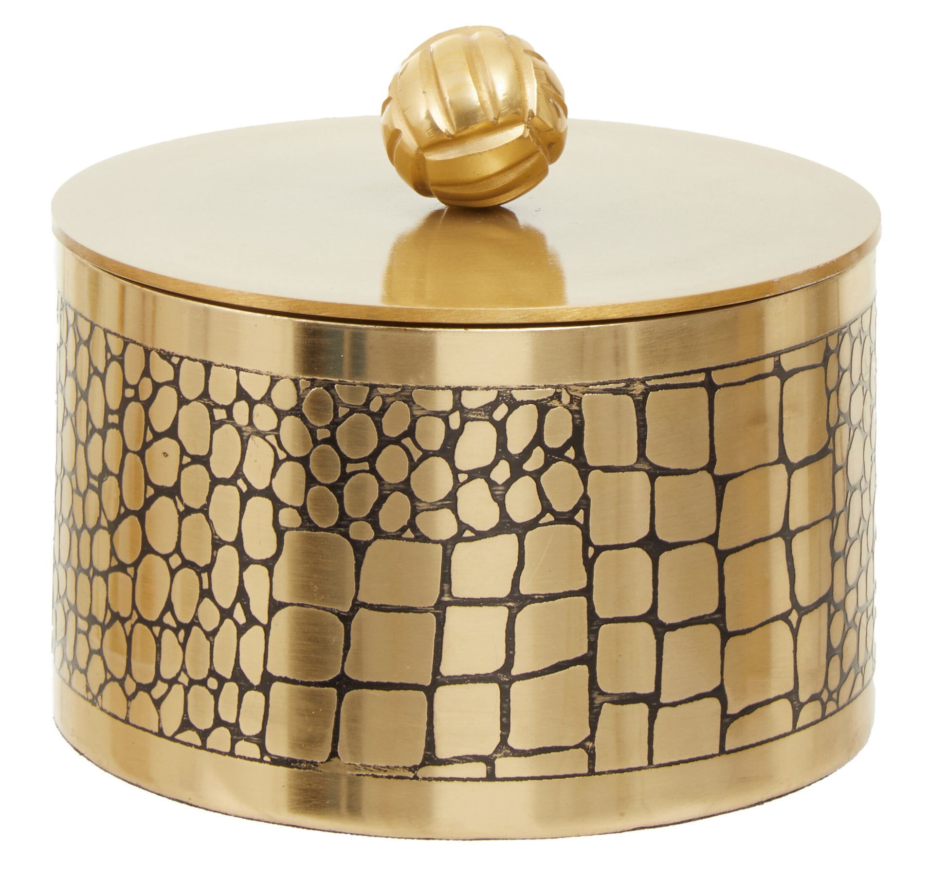 Meko Large Croc Pattern Trinket Box