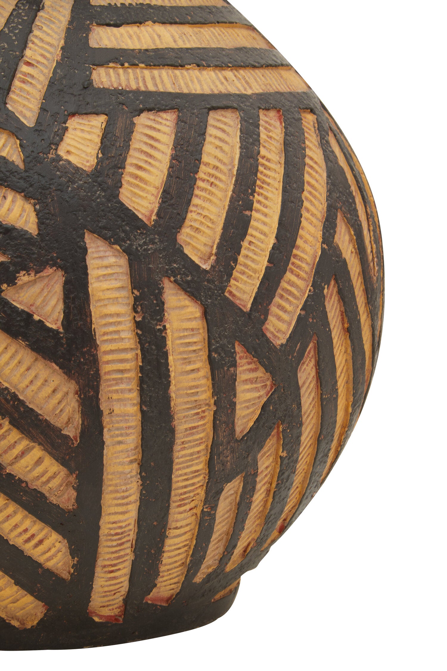 Darnell Round Natural And Black Vase