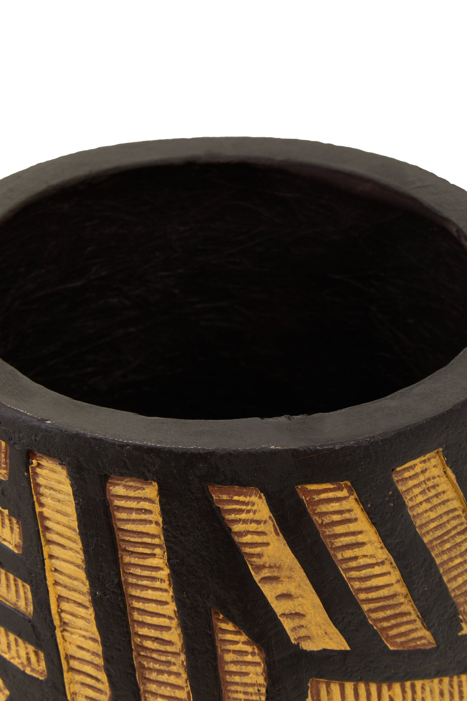 Darnell Natural And Black Planter With Angular Legs