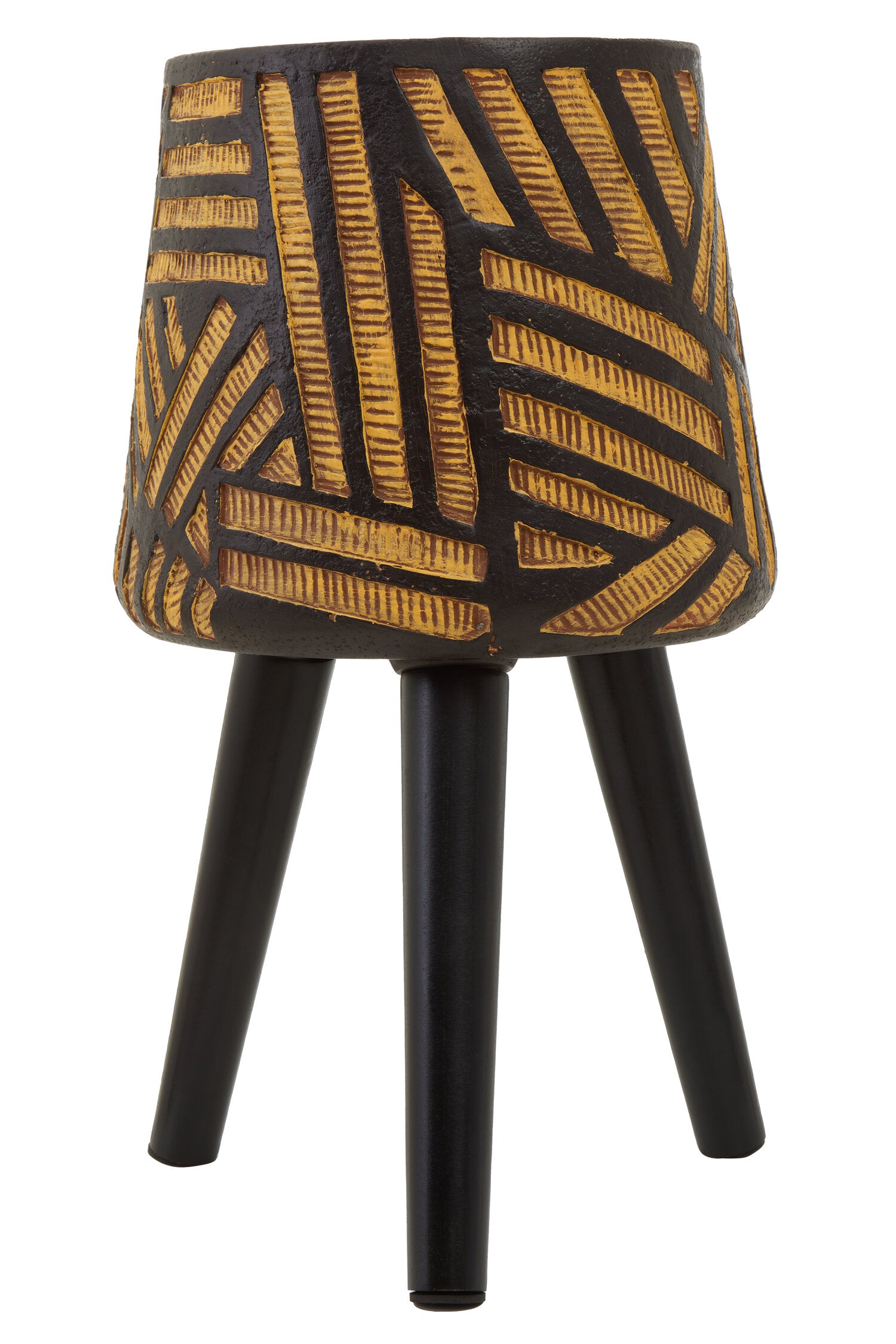 Darnell Natural And Black Planter With Angular Legs