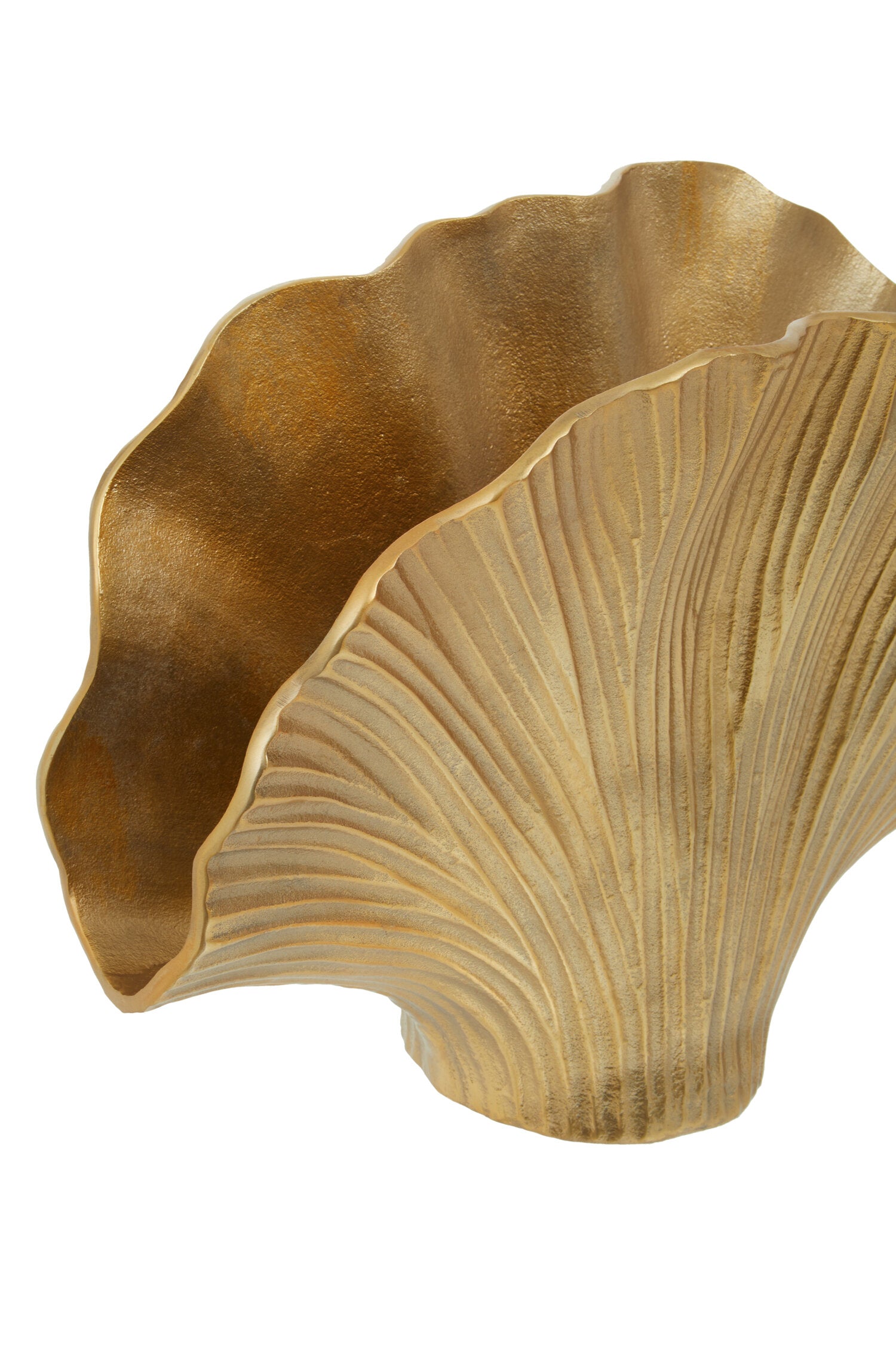 Danna Large Gold Finish Ginkgo Vase