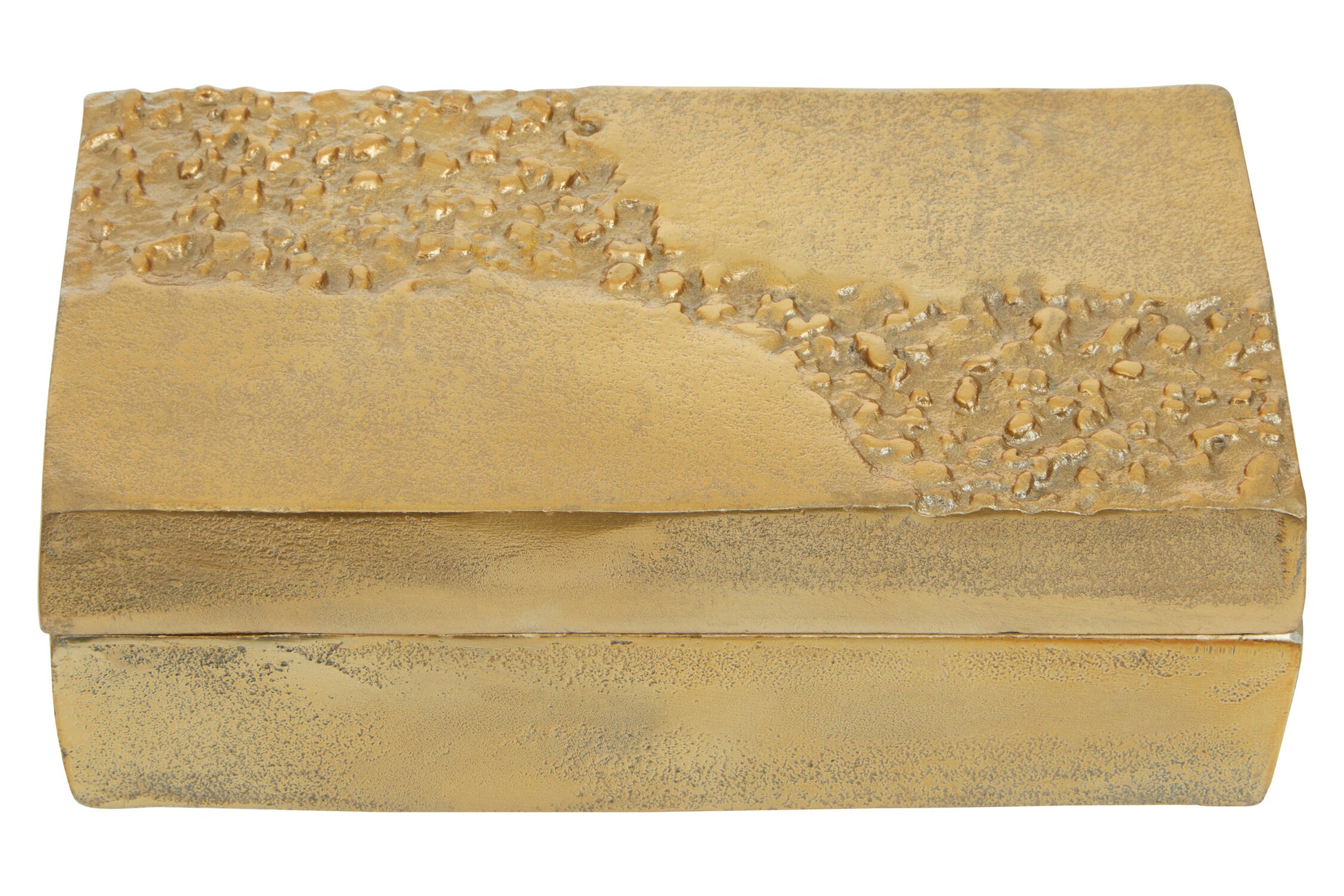 Dante Gold Finish Textured Trinket Box