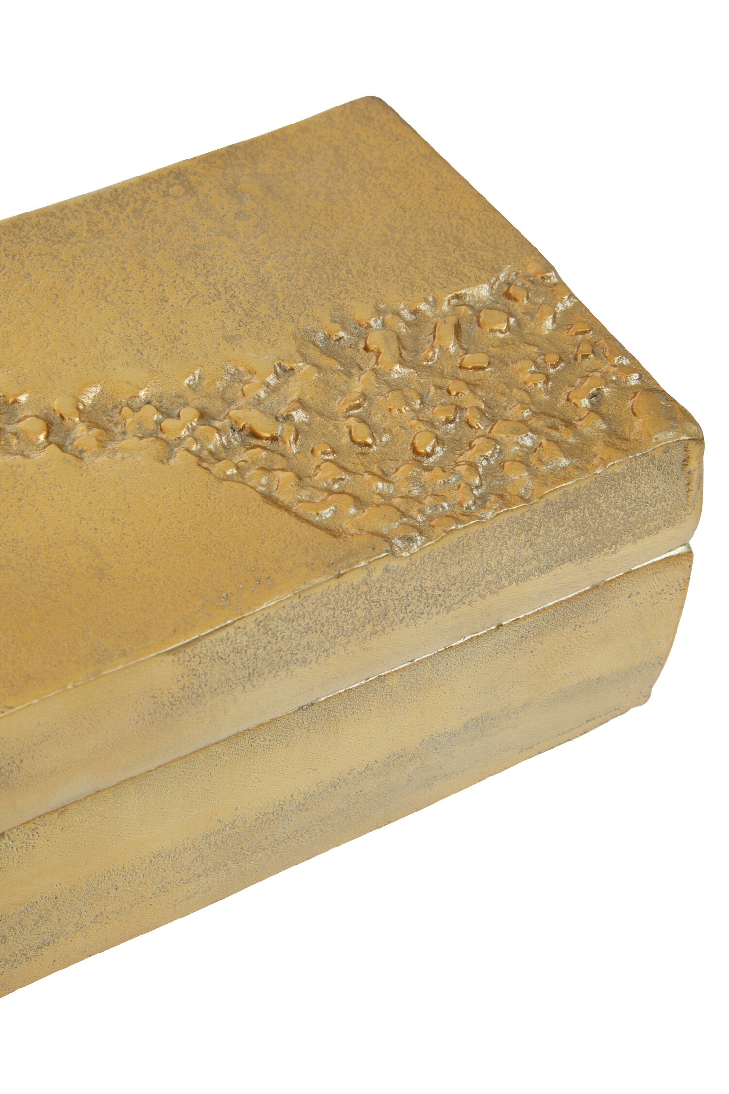 Dante Gold Finish Textured Trinket Box