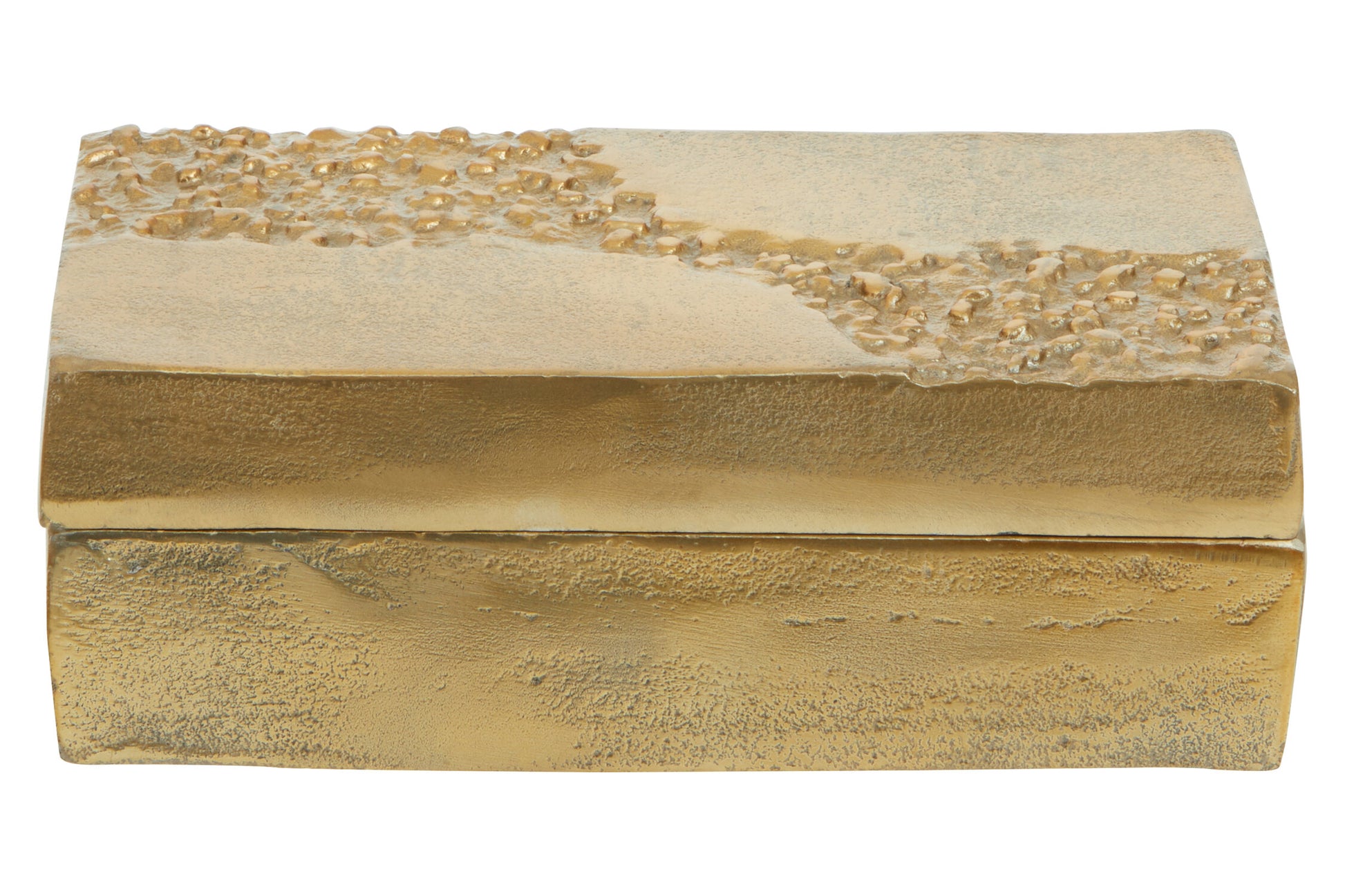 Dante Gold Finish Textured Trinket Box