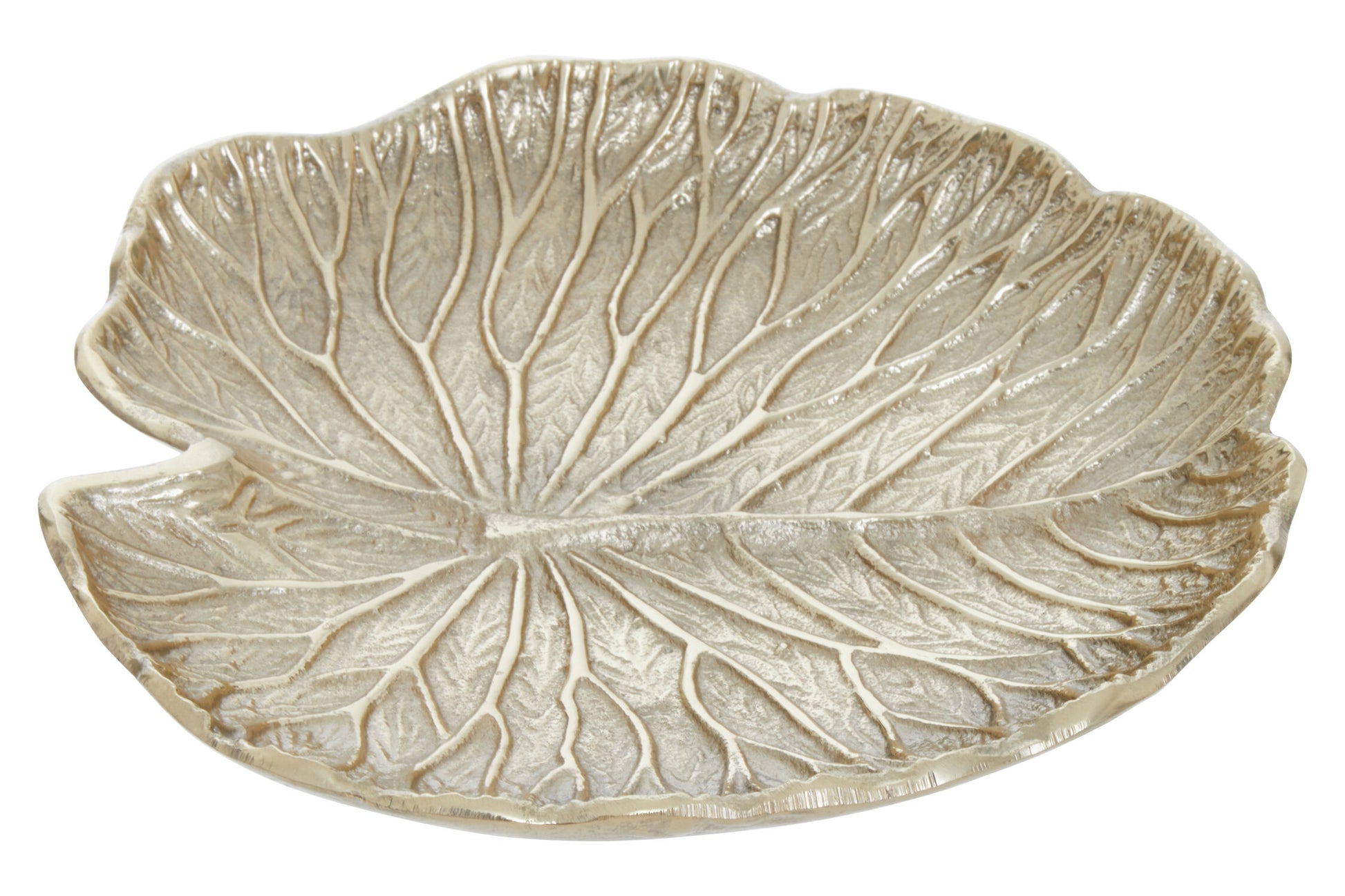 Salma Small Gold Finish Lotus Leaf Plate
