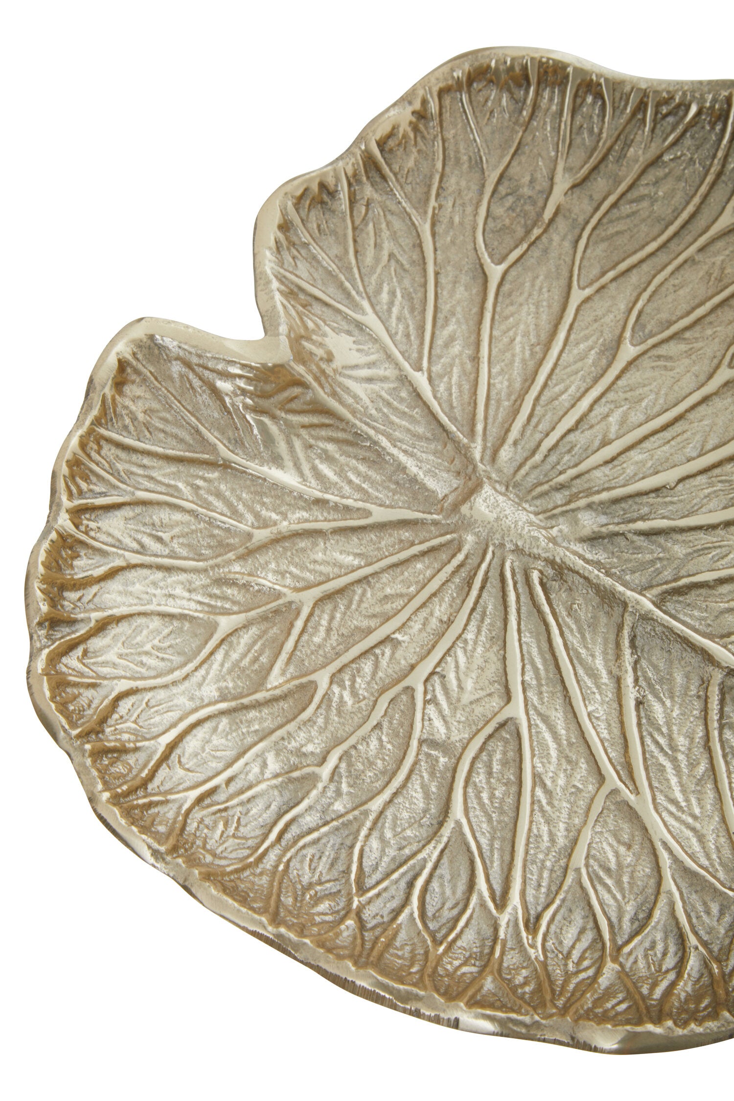 Salma Small Gold Finish Lotus Leaf Plate