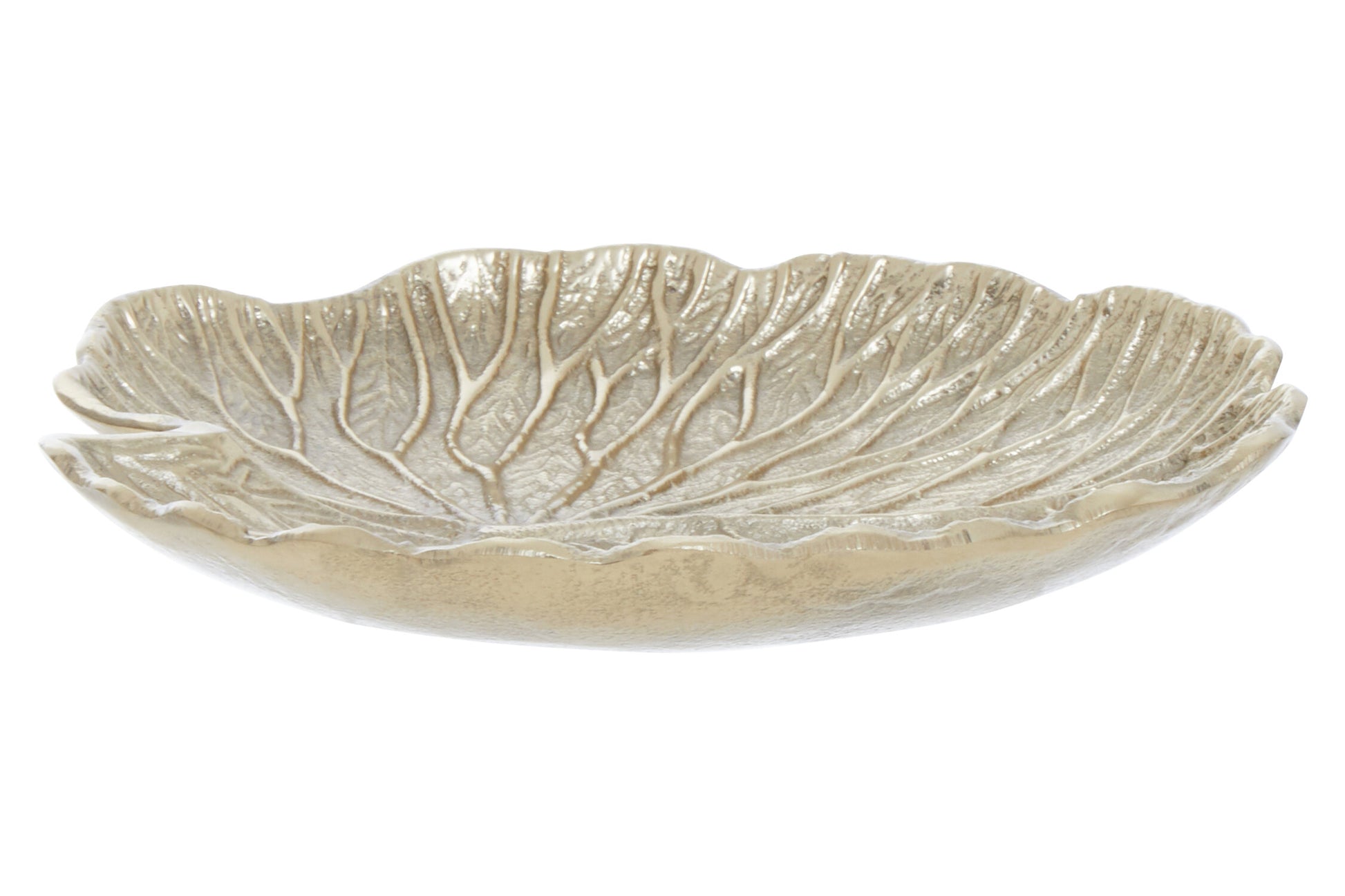 Salma Small Gold Finish Lotus Leaf Plate