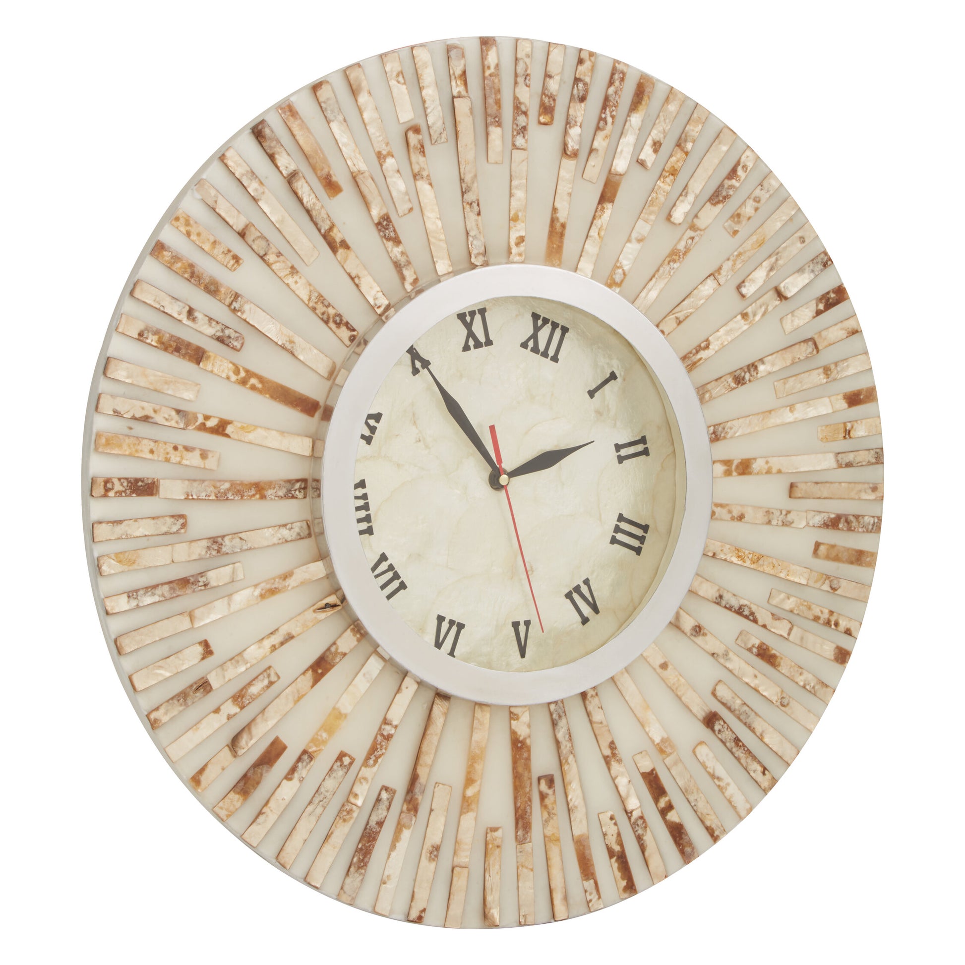 Palu 50cm Dia Natural Shell Wall Clock