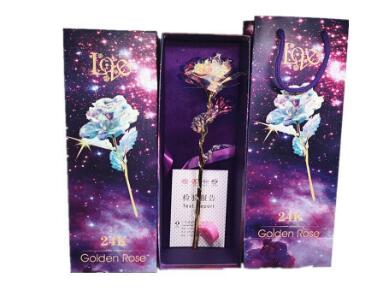 24K Luminous Color Gold Rose Flower Set | Luxury Home Accessories | Heulog Glow