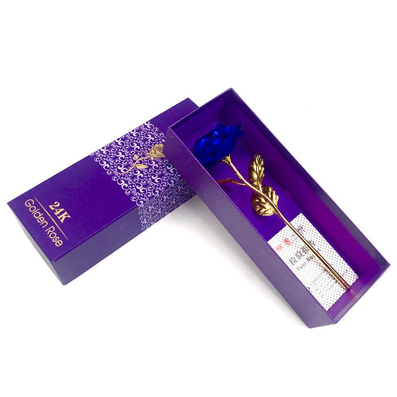 24K Luminous Color Gold Rose Flower Set | Luxury Home Accessories | Heulog Glow