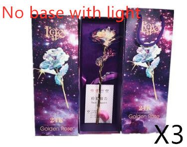 24K Luminous Color Gold Rose Flower Set | Luxury Home Accessories | Heulog Glow