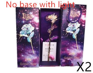 24K Luminous Color Gold Rose Flower Set | Luxury Home Accessories | Heulog Glow