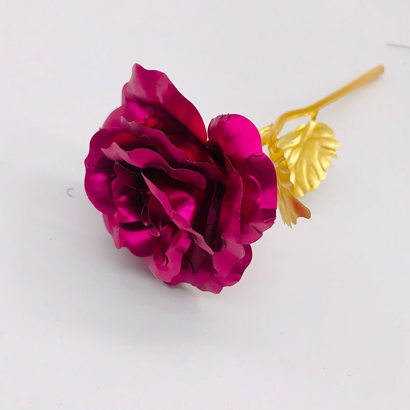 24K Luminous Color Gold Rose Flower Set | Luxury Home Accessories | Heulog Glow