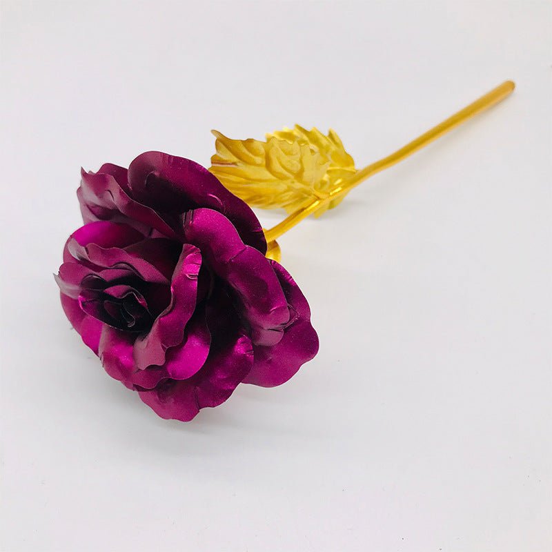 24K Luminous Color Gold Rose Flower Set | Luxury Home Accessories | Heulog Glow