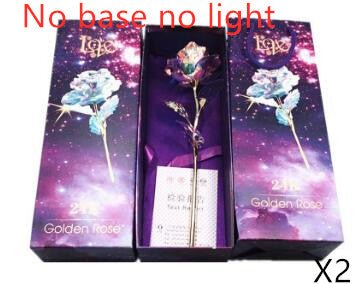 24K Luminous Color Gold Rose Flower Set | Luxury Home Accessories | Heulog Glow