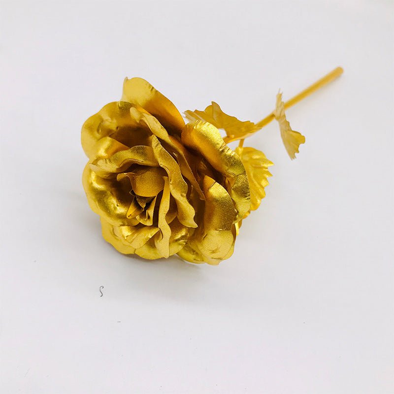 24K Luminous Color Gold Rose Flower Set | Luxury Home Accessories | Heulog Glow