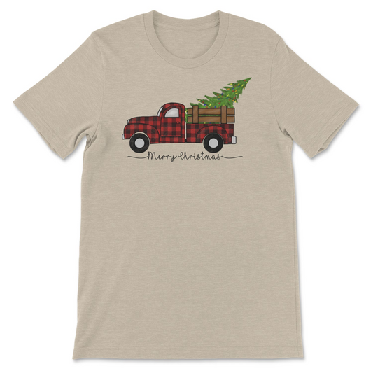 Plaid Christmas Truck Tee