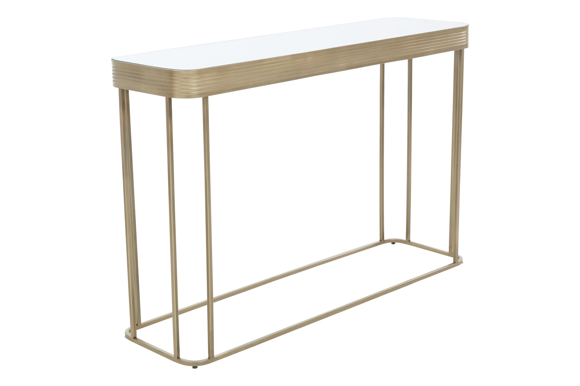 Ella Gold Console Table with Mirror Top